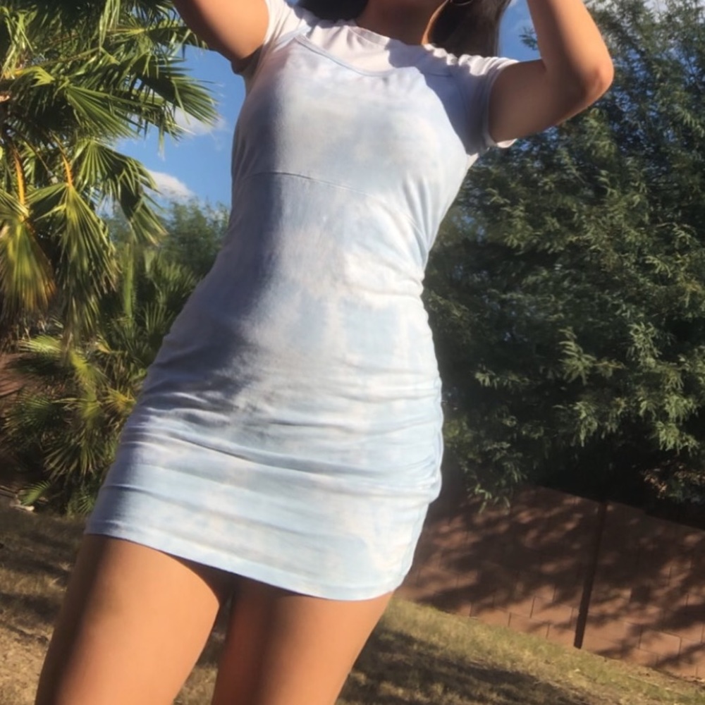 blue cloud dress